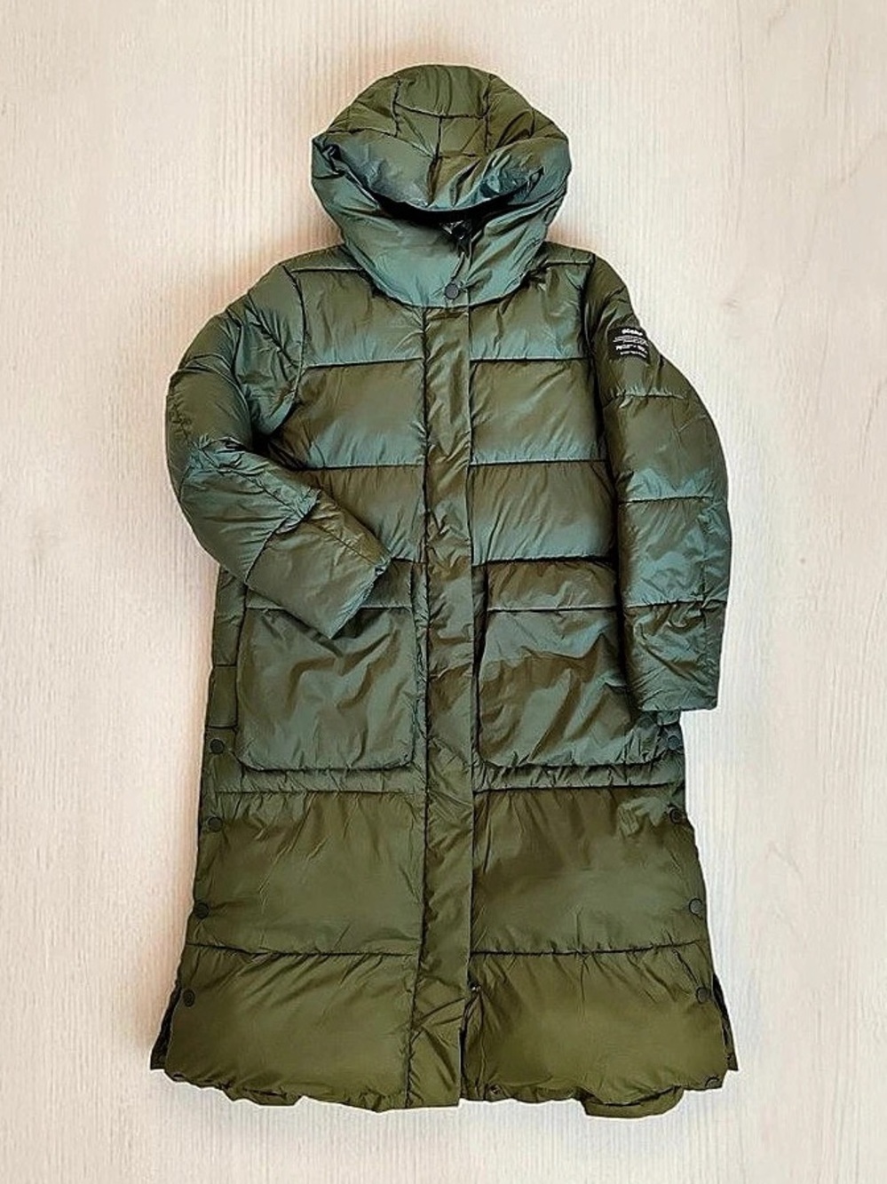 ECOALF Olive Hooded Puffer Coat Woman’s Size Large